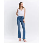Intelligent High Rise Raw Hem Bootcut Jeans - Golden Hour BoutiqueJeans