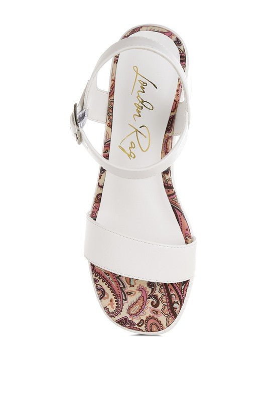 Kolata Faux Leather Pin Buckle Platform Heels - Golden Hour Boutique