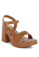 Kolata Faux Leather Pin Buckle Platform Heels - Golden Hour Boutique