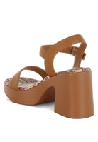 Kolata Faux Leather Pin Buckle Platform Heels - Golden Hour Boutique