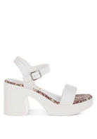 Kolata Faux Leather Pin Buckle Platform Heels - Golden Hour Boutique