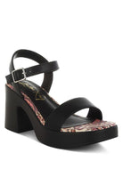 Kolata Faux Leather Pin Buckle Platform Heels - Golden Hour Boutique