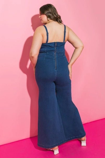 Let's Get Rowdy Denim Jumpsuit - Golden Hour BoutiqueJumpsuits