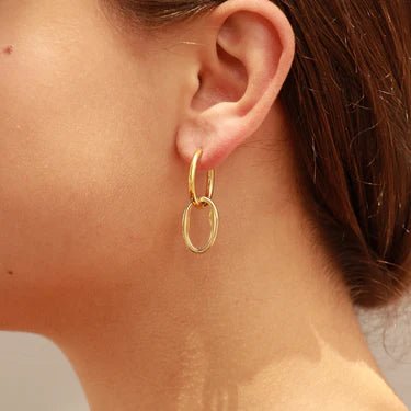 Linked Luxe Oval Earrings - Golden Hour BoutiqueEarrings