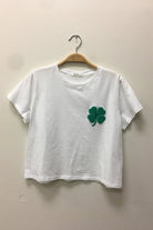 Lucky Me Clover Crop T-Shirt - Golden Hour BoutiqueGraphic Tees
