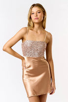 Luxe Only Satin Mini Dress - Golden Hour BoutiqueMini Dresses
