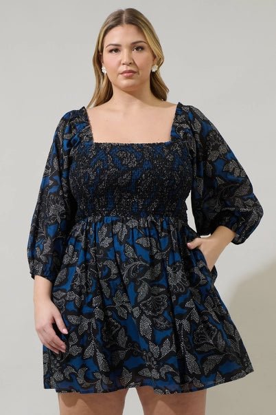 Midnight Garden Smocked Mini Dress - Golden Hour BoutiqueMini Dresses