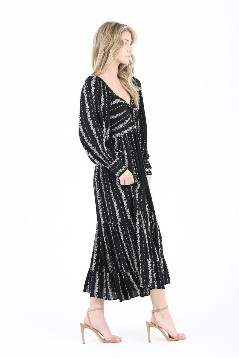 Midnight Petals Maxi Dress - Golden Hour BoutiqueMidi Dresses