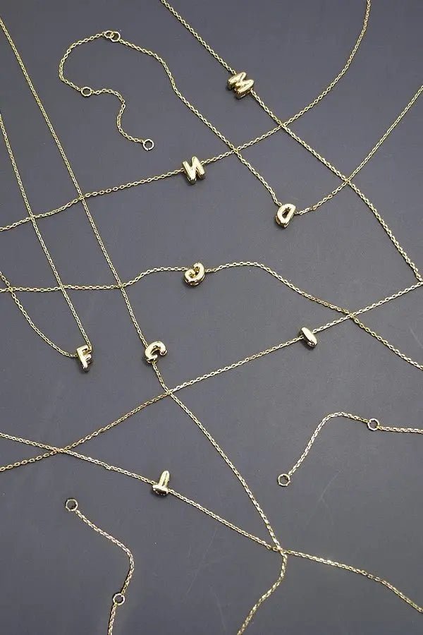 Mini Bubble Letter Necklace - Golden Hour BoutiqueNecklace