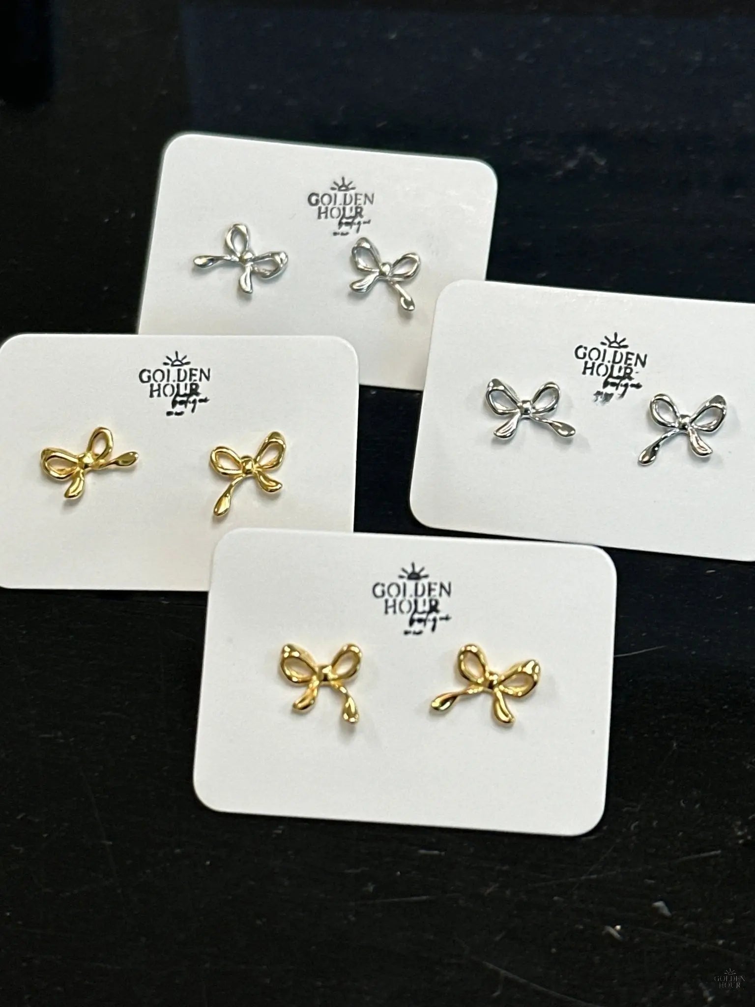 Minimalist Bow Stud Earrings - Golden Hour BoutiqueEarrings