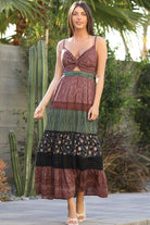 Mixed Feelings Patchwork Maxi Dress - Golden Hour Boutiquemaxi dresses