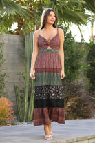 Mixed Feelings Patchwork Maxi Dress - Golden Hour Boutiquemaxi dresses