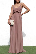 Mocha Whisper Lace Maxi Dress - Golden Hour Boutiquemaxi dresses