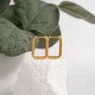 Modern Rectangle Huggie Earrings - Golden Hour BoutiqueEarrings