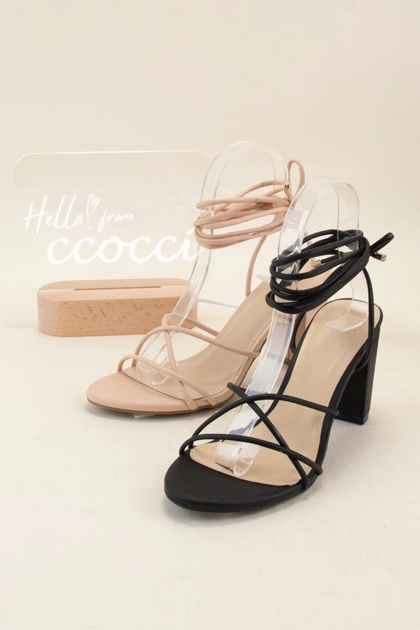 Morria Strappy Ankle Heel - Golden Hour BoutiqueHeels
