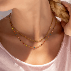 Multi Confetti Necklace - Golden Hour BoutiqueNecklaces