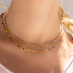Multi Confetti Necklace - Golden Hour BoutiqueNecklaces