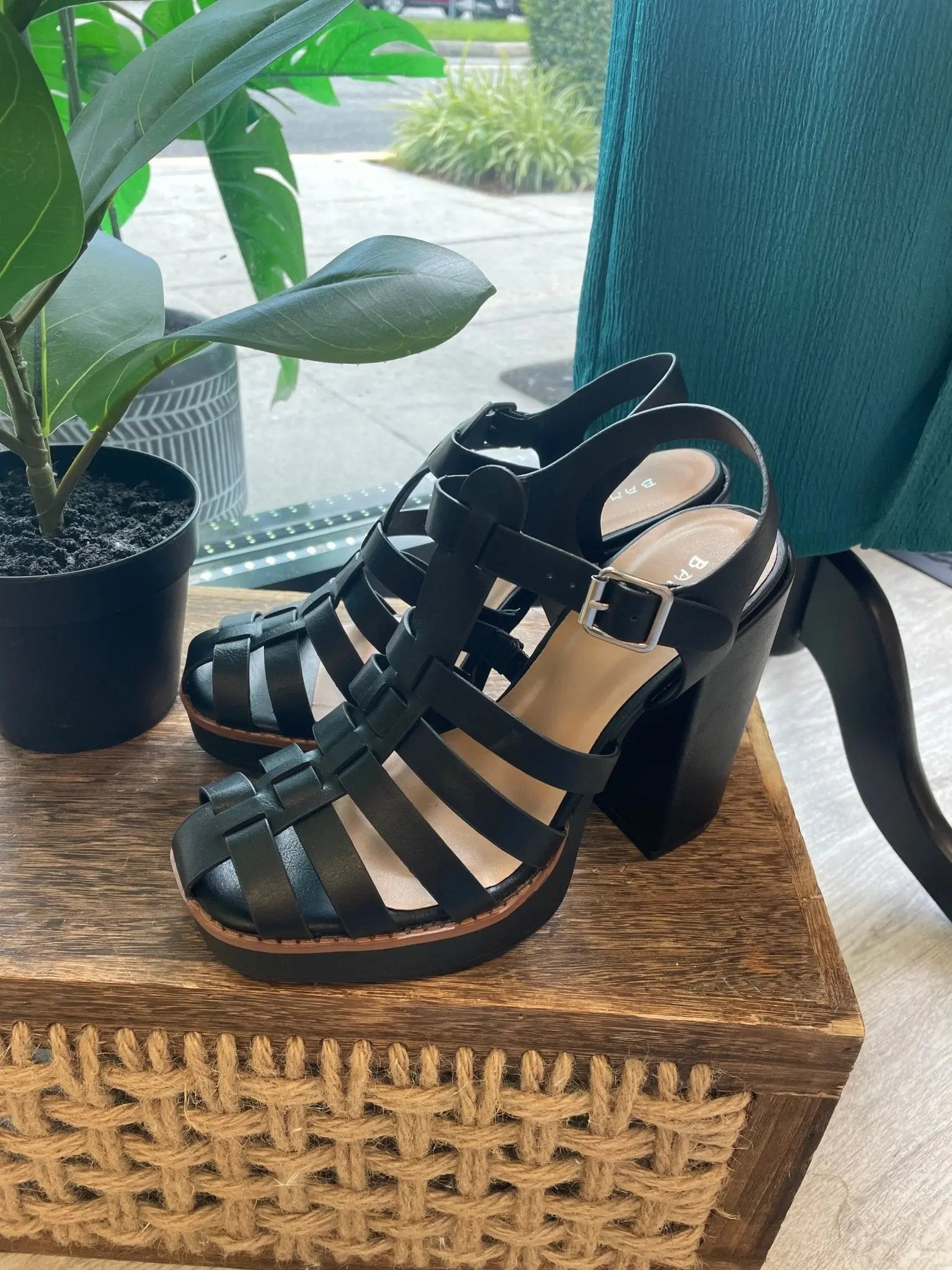 Next Step Strap Chunky Heels - Golden Hour BoutiqueHeels