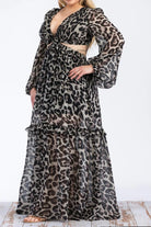 No Plans Leopard Cut Out Maxi Dress - Golden Hour Boutiquemaxi dresses