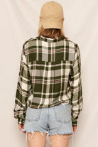 Olive Grove Flannel Top - Golden Hour BoutiqueLong Sleeve Crop Tops