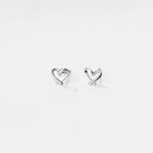 Open Heart Stud Earrings - Golden Hour BoutiqueEarrings