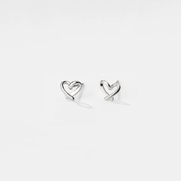 Open Heart Stud Earrings - Golden Hour BoutiqueEarrings