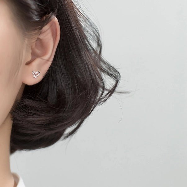 Open Heart Stud Earrings - Golden Hour BoutiqueEarrings