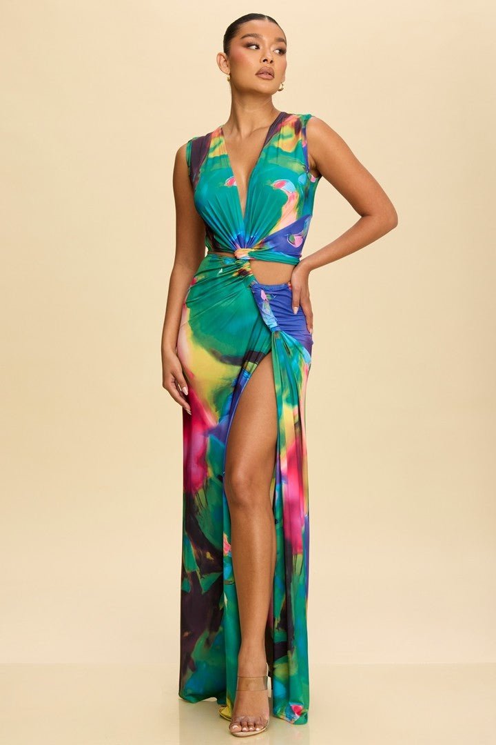 Painted Paradise Dress - Golden Hour Boutiquemaxi dresses