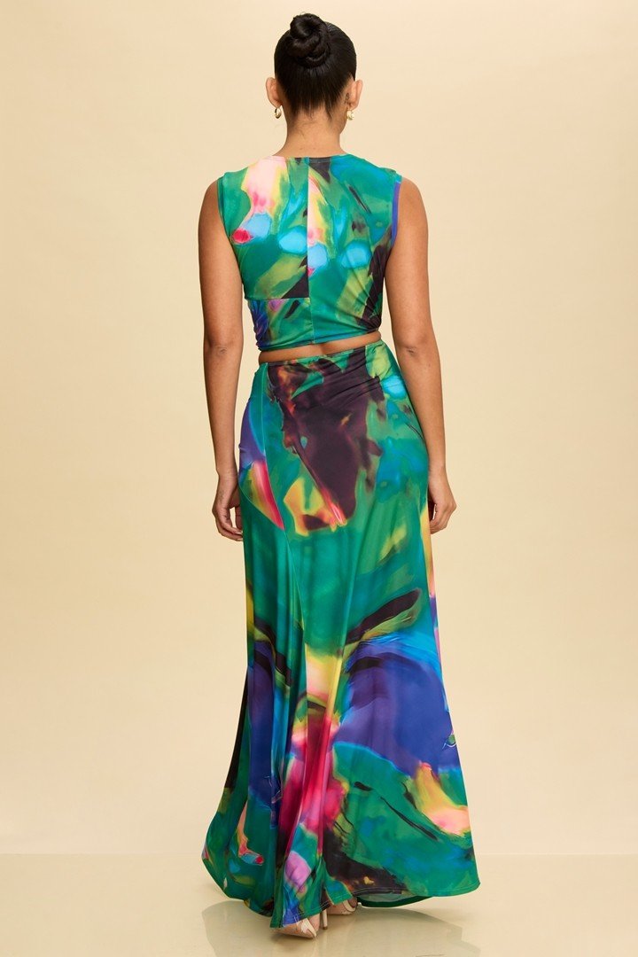 Painted Paradise Dress - Golden Hour Boutiquemaxi dresses