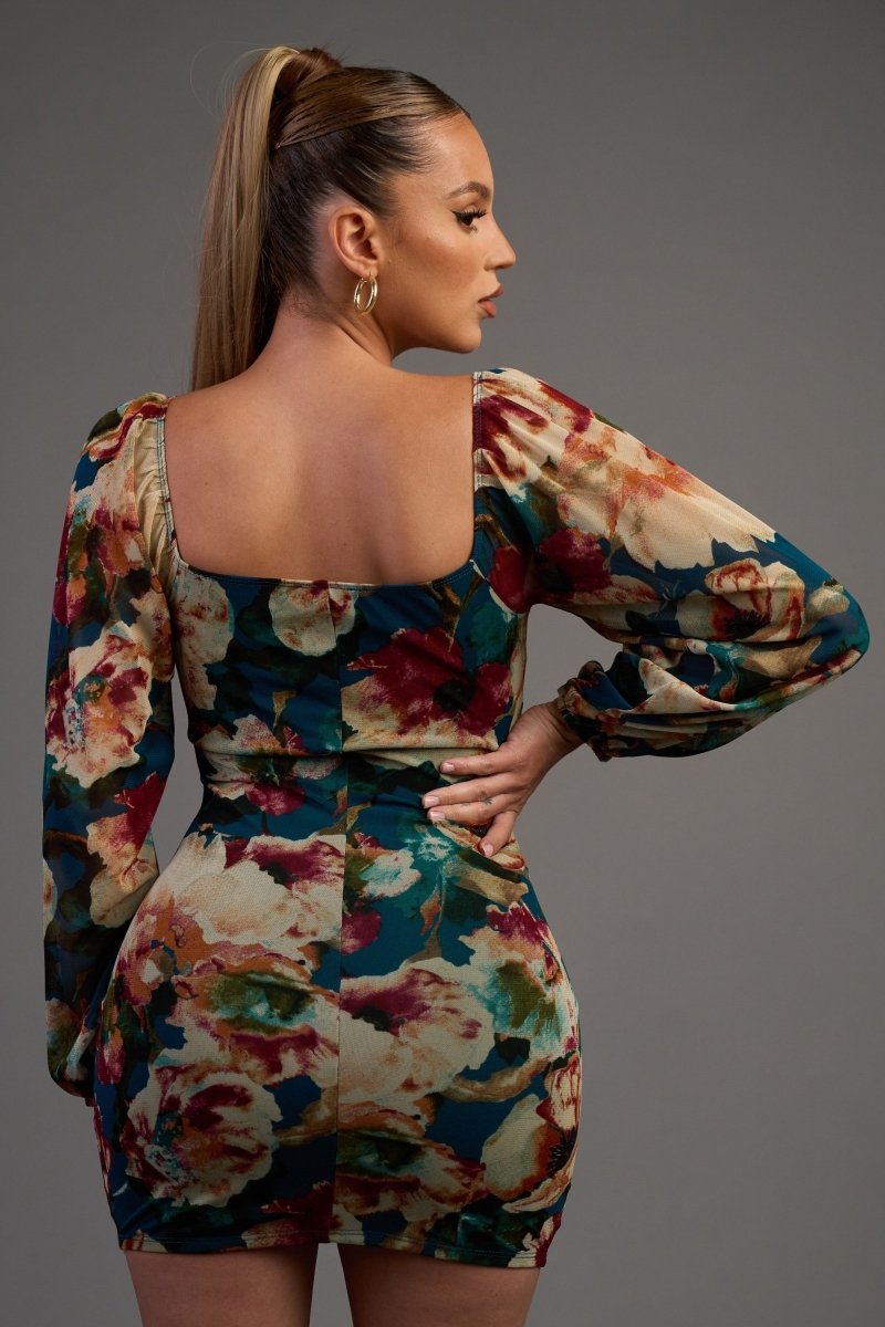 Painted Petals Mini Dress - Golden Hour BoutiqueMini Dresses