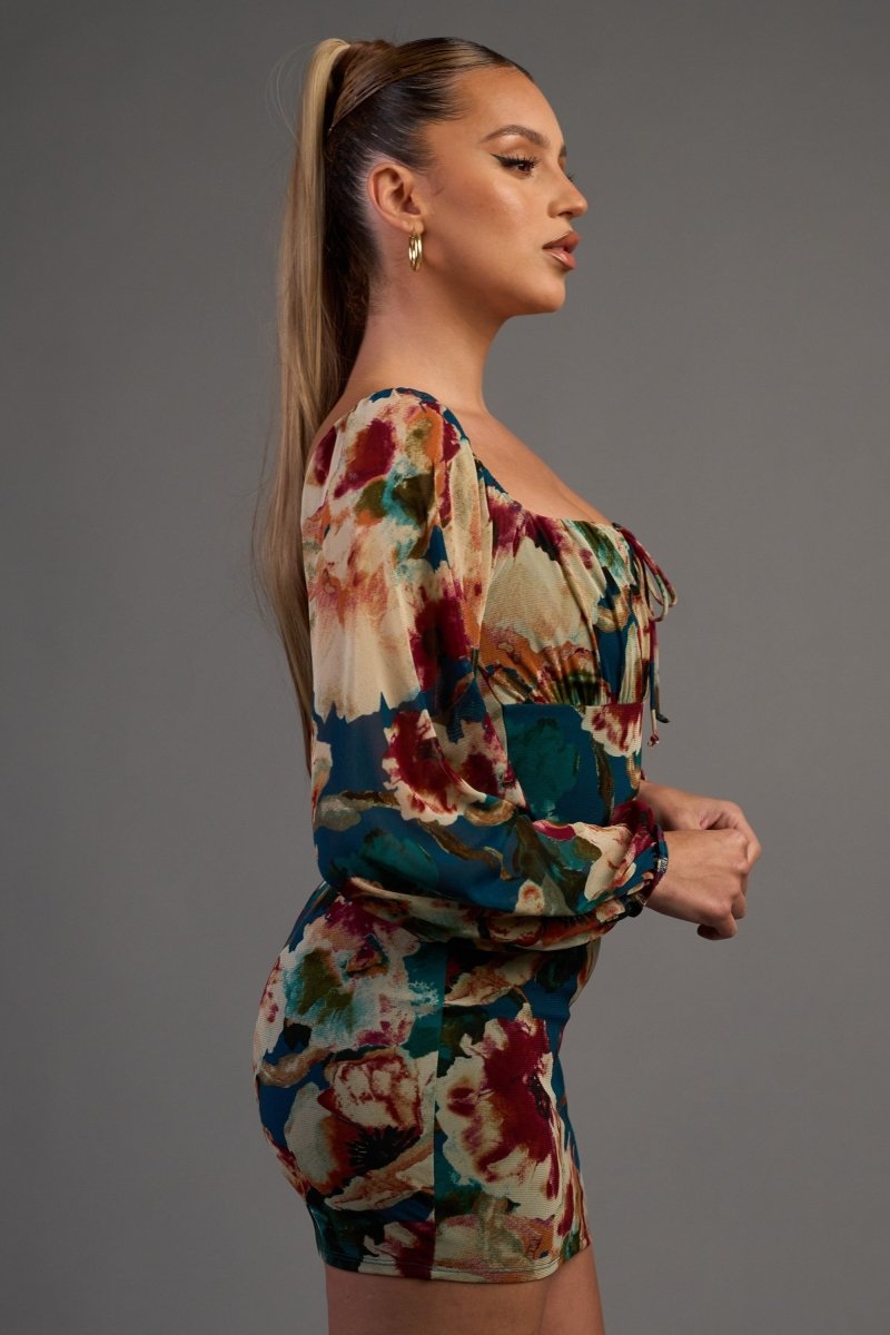 Painted Petals Mini Dress - Golden Hour BoutiqueMini Dresses