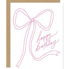Pink Bow Happy Birthday Card - Golden Hour BoutiqueGreeting Cards
