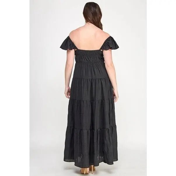 Pure Radiance Textured Maxi Dress - Golden Hour Boutiquemaxi dresses