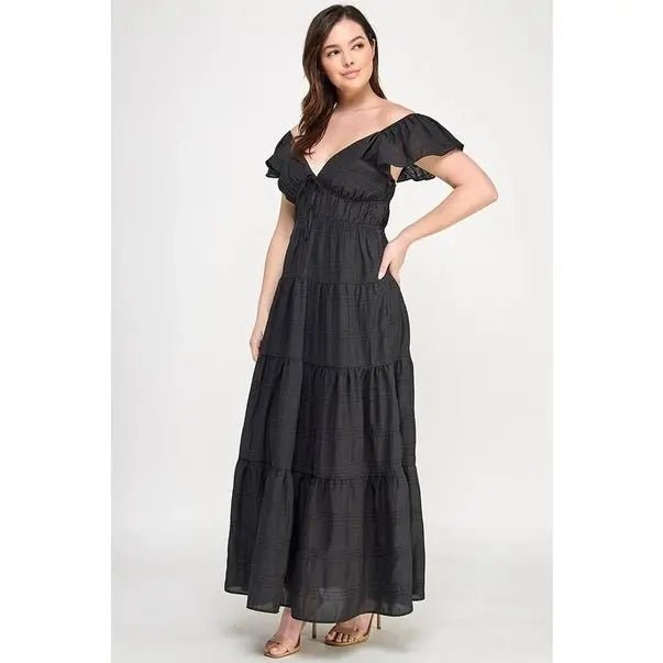 Pure Radiance Textured Maxi Dress - Golden Hour Boutiquemaxi dresses