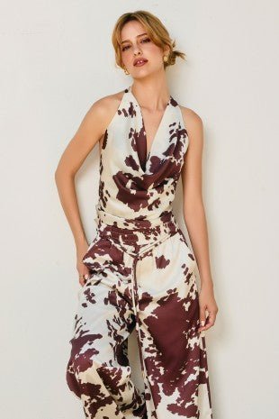 Ranch Randy Satin Halter Top - Golden Hour BoutiqueTops