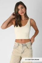 Reversible Ribbed Crop Tank Top - Golden Hour BoutiqueCrop Tops