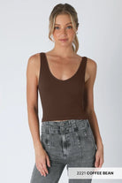 Reversible Ribbed Crop Tank Top - Golden Hour BoutiqueCrop Tops