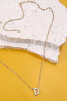 Rhinestone Initial Gold Necklace - Golden Hour Boutique
