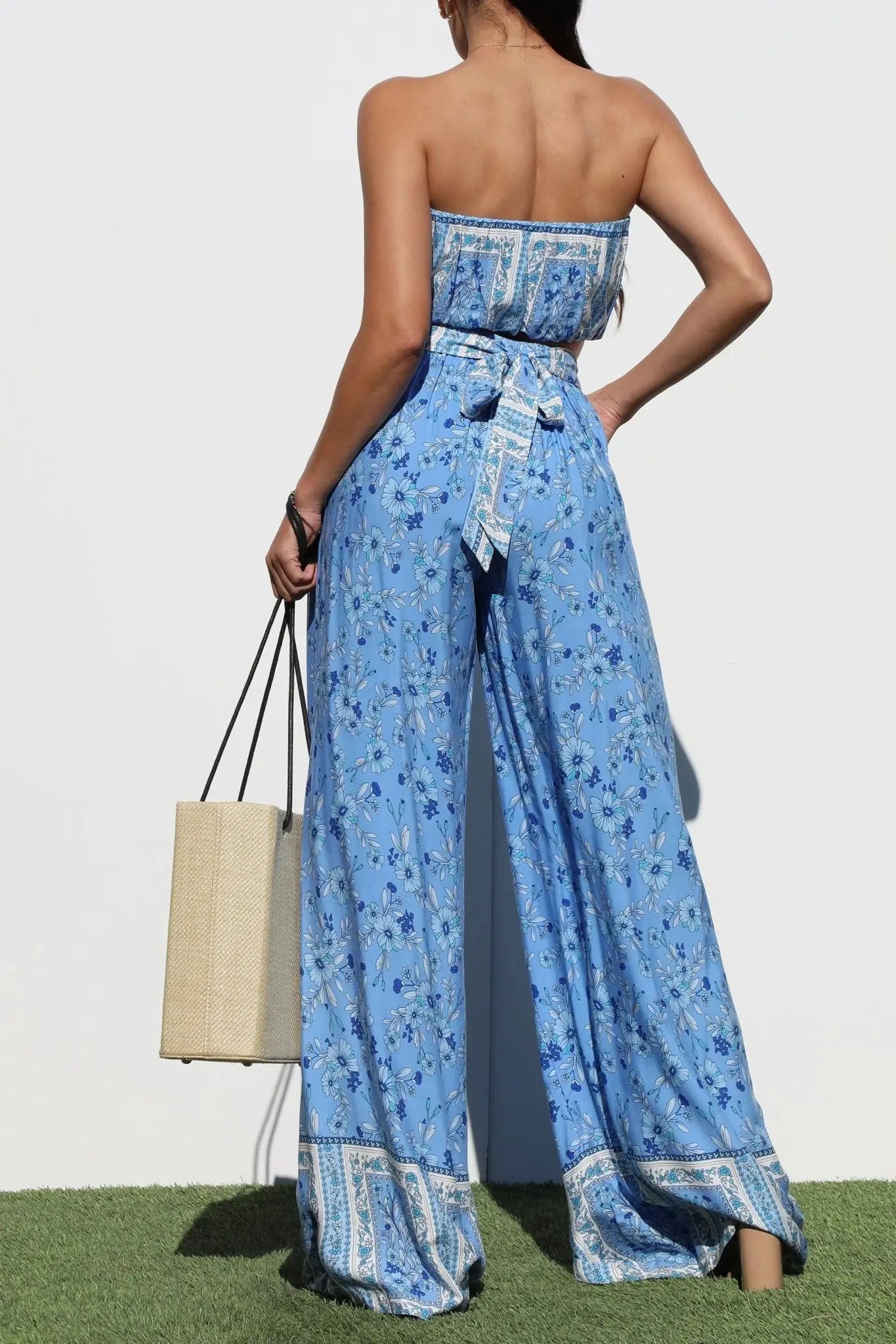 Seaside Petals Strapless Top - Golden Hour BoutiqueCrop Tops