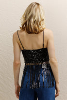 Sequin Sway Fringe Top - Golden Hour BoutiqueCrop Tops