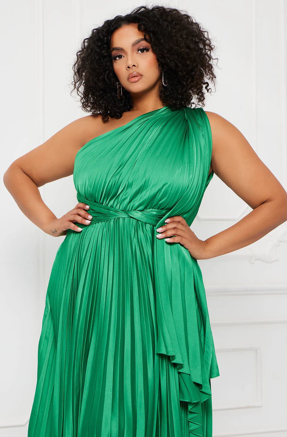 Silent Luxury Satin One Shoulder Maxi Dress - Golden Hour Boutiquemaxi dresses