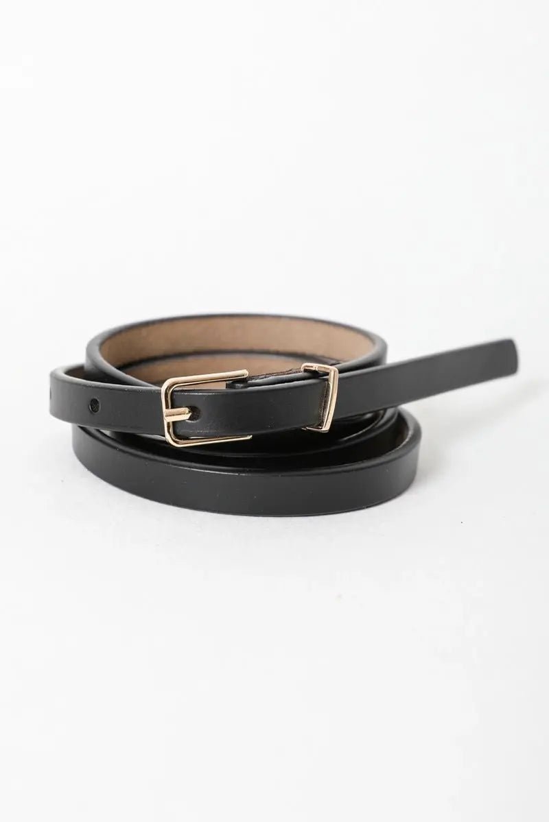 Skinny Leather Cinch Belt - Golden Hour BoutiqueBelts