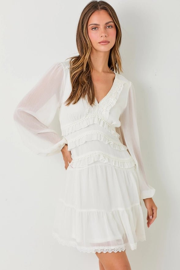 Southern Love Long Sleeve Mini Dress - Golden Hour BoutiqueMini Dresses