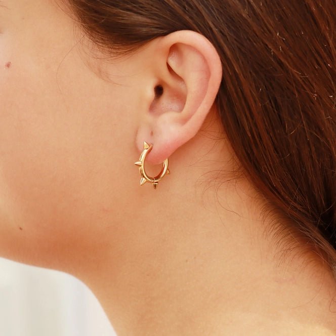 Spike Hoop Earrings - Golden Hour Boutique