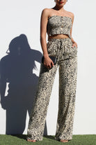 Spotted & Stunning Smocked Top - Golden Hour BoutiqueCrop Tops