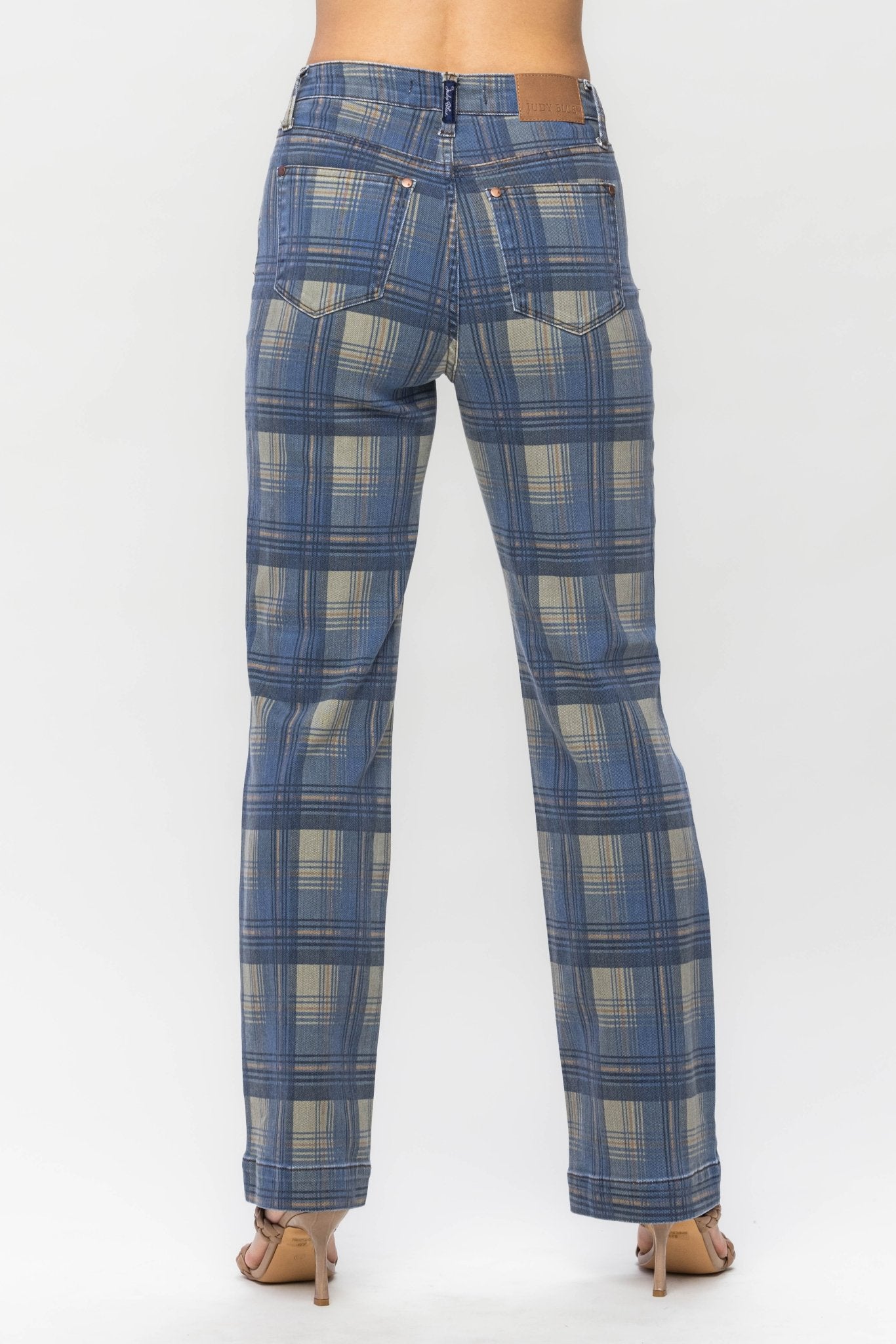 Sunday Stroll Plaid Jeans - Golden Hour BoutiqueJeans