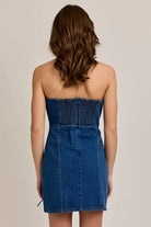Tied Up in Denim Mini Dress - Golden Hour BoutiqueMini Dresses
