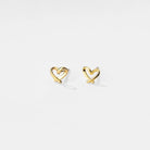 Tiny Heart Stud Earrings - Golden Hour BoutiqueEarrings