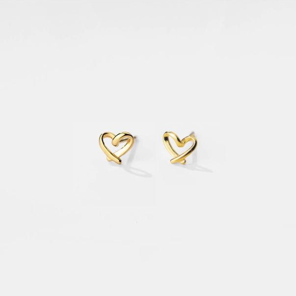 Tiny Heart Stud Earrings - Golden Hour BoutiqueEarrings
