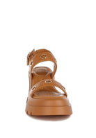 Urla Eyelet Detail Platform Heel Sandals - Golden Hour Boutique